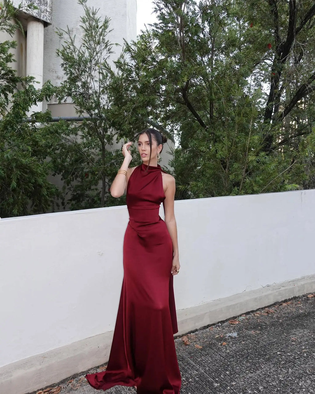 Robe de soirée longue rouge chic femme
